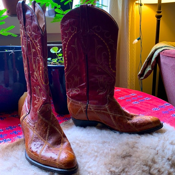 cow jim Shoes - Vintage Cowboy boots